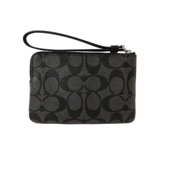 Coach | Signature Canvas Leather Wristlet - Black - Picture 2 of 11